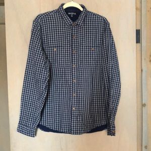 J. Crew Flannel Shirt Blue/Gray Size L